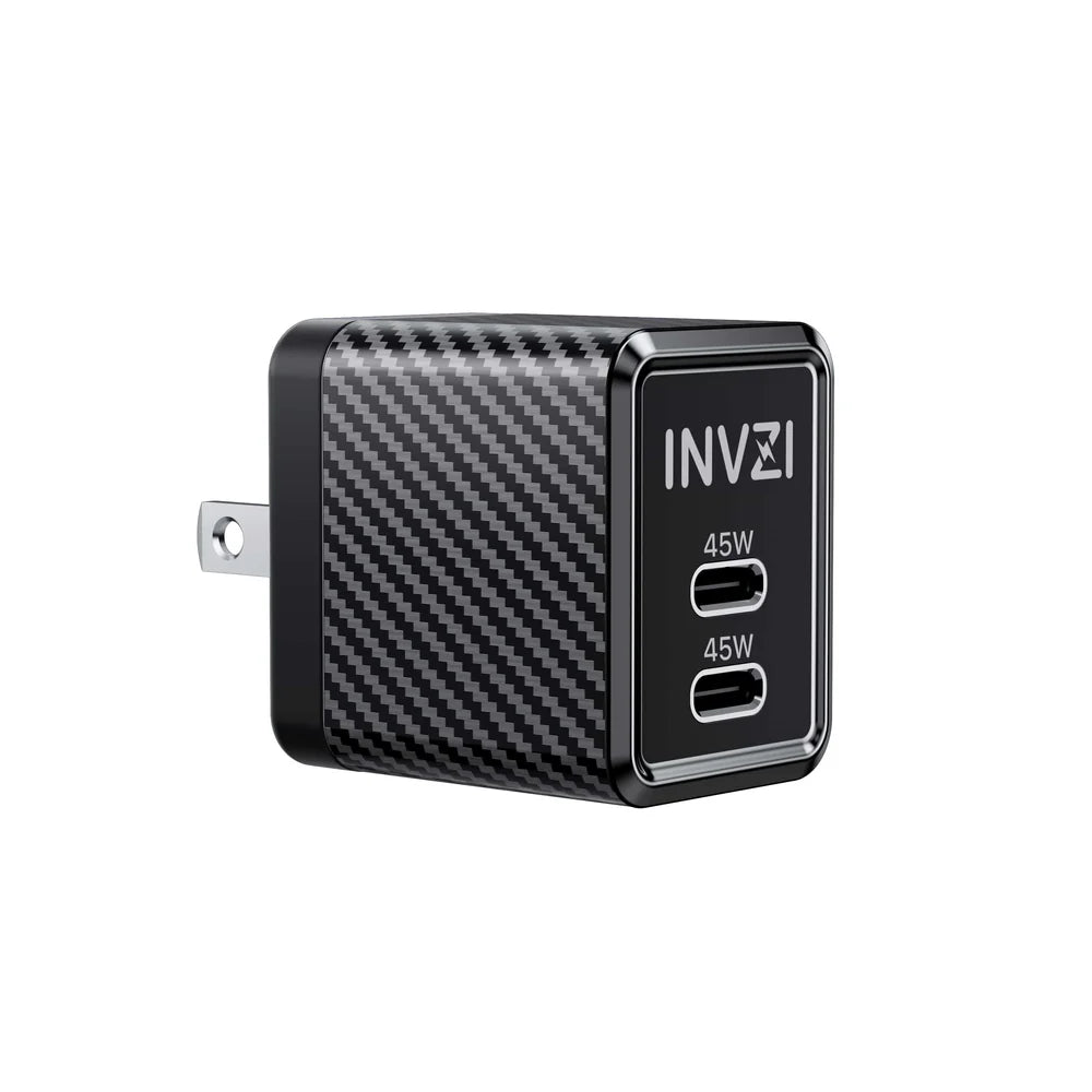 INVZI chargeur GaNHub 45W USB-C -PowerCharge®- GaN double ports USB-C